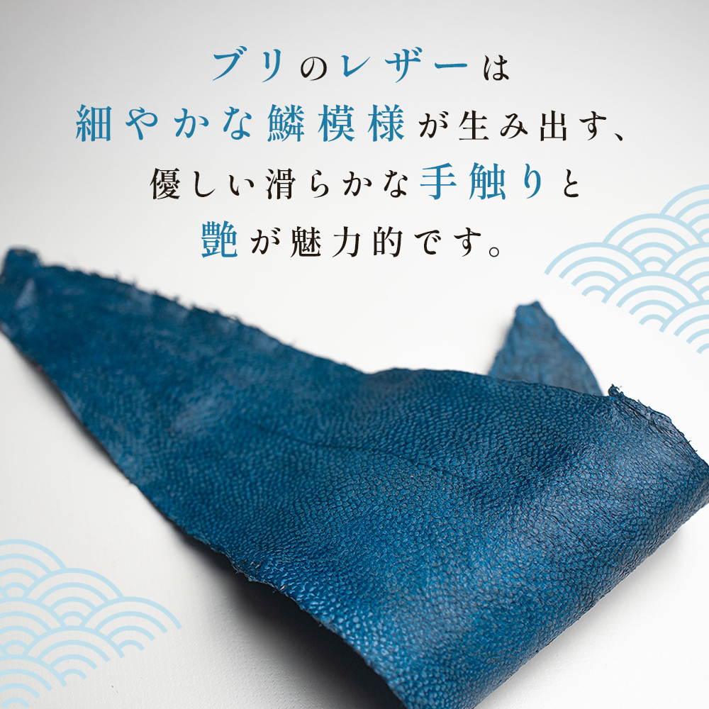 【海から生まれたフィッシュレザー】HalfWallet［buri］ ター