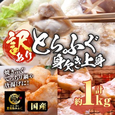 ふるさと納税 佐伯市 <訳あり・業務用>とらふぐ 身欠き上身 (計約1kg)
