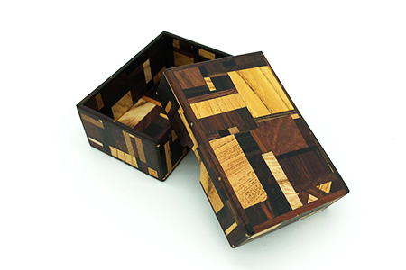 小物入れ「D」名刺・アクセサリー・印鑑　KT-6-4 徳島 那賀 木 木材 寄せ木 木製 木製品 小物 アクセサリー ジュエリー 収納 小物入れ 小物収納 小物ケース 収納ケース 収納ボックス アクセ