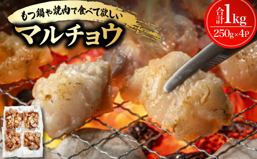 
                  もつ鍋や焼肉で食べて欲しい!マルチョウ 1kg(250g×4P)【1725883】
                