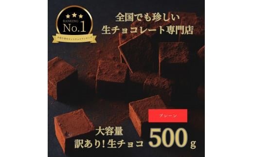 
            大容量 訳あり 生チョコレート 500g プレーン
          