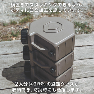 マルチ ウォータータンク コヨーテ キャップ付き 水 給水 飲料水 貯水 タンク アウトドア キャンプ 防災 防災グッズ 災害 災害対策 備蓄 震災 非常時 避難用品 台風 地震 物資 スタッキング 