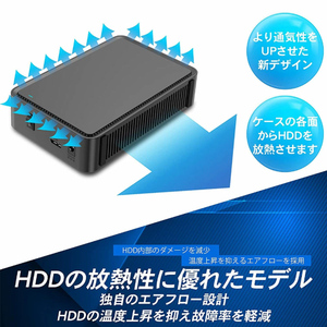 HDD 10TB 外付けハードディスクドライブ 3.5インチ USB3.2(Gen1)対応 ブラック テレビ録画用 日本製