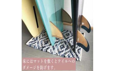 【受注生産】壁掛けサーフボードラック（縦置きのみ)  | 幅72cm（接壁面）×アーム内側長さ60cm×壁からの出は垂直に64cm 海 サーフィン サーファー サーフボード サップ 波乗り ラック サ