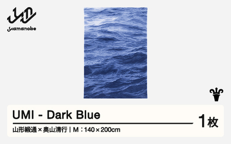 【山形緞通×奥山清行】UMI - Dark Blue (M)  [oc-loumm-db]