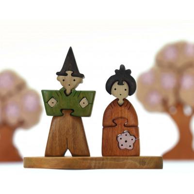 ふるさと納税 河内長野市 立ち雛(小)知育玩具 木製パズル
