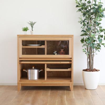 ふるさと納税 旭川市 旭川家具 山室家具製作所 ココ キャビネット2段 北海道ナラ_04587