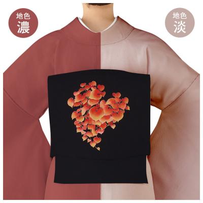 ふるさと納税 京都市 【和装振興応援プロジェクト】歳時記2月2「バレンタインデー」京手描友禅 染帯 |  | 01