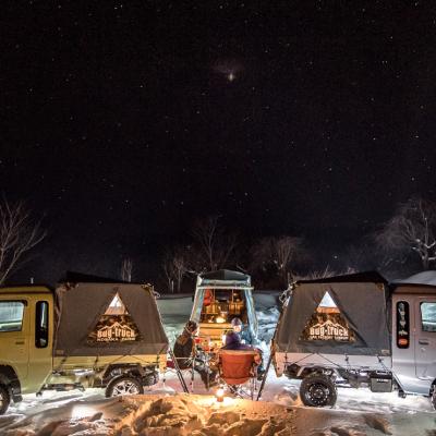 ふるさと納税 つがる市 バグトラック 軽トラ用多機能テントキット (スタンダードタイプ) カーキ&カモ [0544] |  | 03