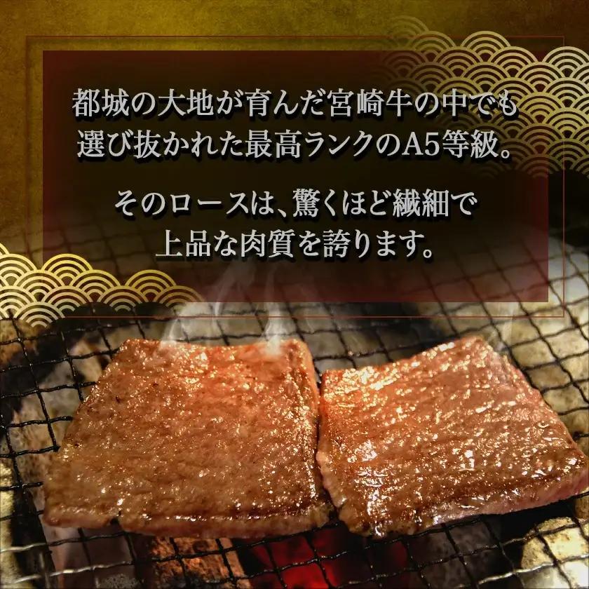 宮崎牛(A5)ロース焼肉用500g〔AD-0114〕_(都城市) 牛肉 最高級A5ランク 5等級 都城産 ブランド牛 ロース肉 焼肉用