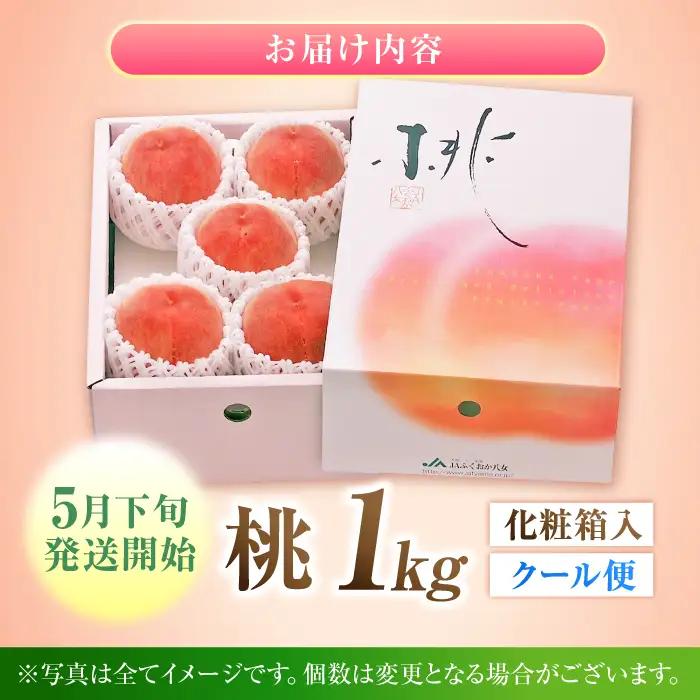 桃 1kg 化粧箱入り【先行予約2027年5月下旬より発送】桃 果物 [AFAB011]