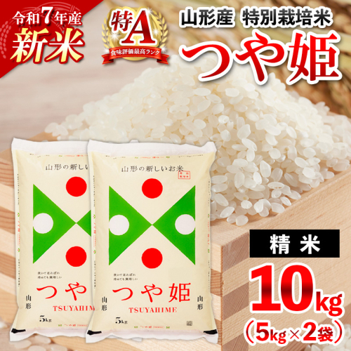 【1月発送】令和7年産 新米 山形産 特別栽培米 つや姫(白米)10kg(5kg×2) FY25-346
