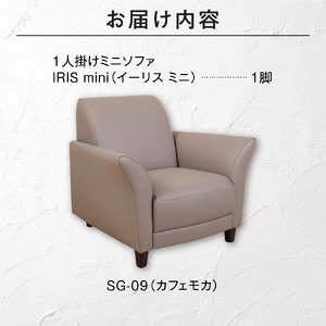 IRISmini（イーリスミニ）1人掛けミニソファ 460175001 SG-09(カフェモカ)