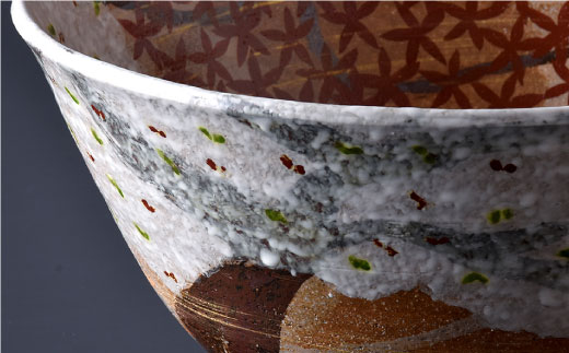 【波佐見焼】北大路魯山人写「色絵雲錦大鉢」 ボウル 陶器 食器【利左エ門窯】 [QB31]