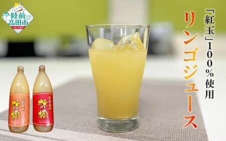 【紅玉100％】 甘くないりんごジュース 1L×2本 限定生産 りんごジュース