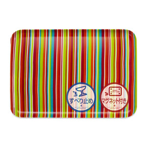 TATSU-CRAFT マグネットトレー M 33cm ミラノストライプ CP キャンディピンク すべり止め付き ［Tk1094］