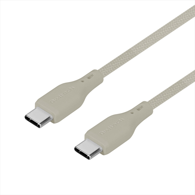 
                  Owltech(オウルテック) 超やわらかで断線に強い  耐屈曲3万回以上 PD60W充電／データ転送 USB Type-C to USB Type-C シリコンケーブル OWL-CBSRCC15-MGY ミストグレー 【 シリコンケーブル スマホ充電 神奈川県 海老名市 】

                