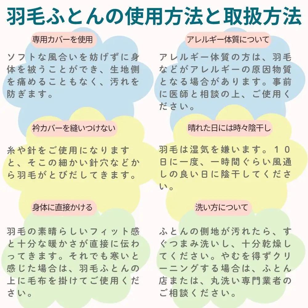 【羽毛布団】掛け布団 ダブル ポーランド産マザーグース95 ダウンパワー470 100番手【BE119】