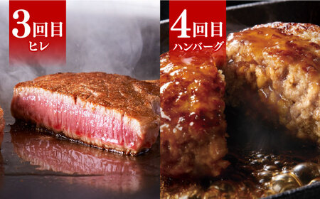 【全6回定期便】博多和牛 贅沢 食べ比べ 2人前( ステーキ すき焼き しゃぶしゃぶ ハンバーグ ) 《築上町》【久田精肉店】[ABCL154] 肉 和牛 牛 精肉 サーロインステーキ ヒレステーキ 