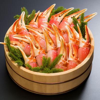 ふるさと納税 網走市 総重量2kg　生冷凍ずわい蟹爪・爪下セット　各1kgで使い分け便利　