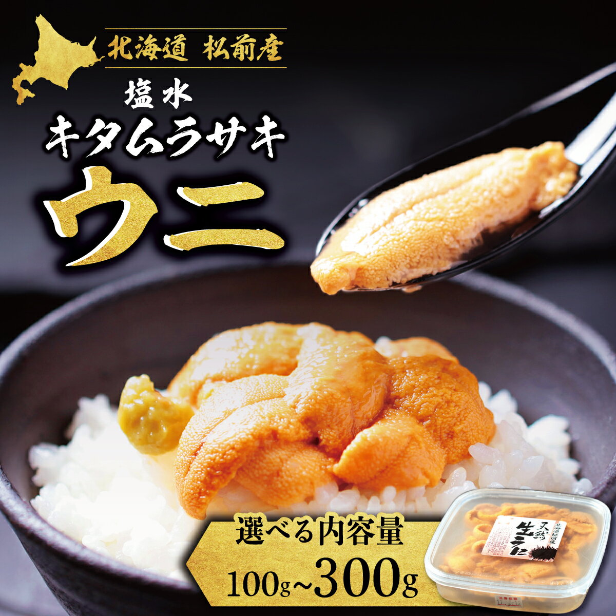 【ふるさと納税】「2026年6月以降順次発送」塩水キタムラサキウニ ミョウバン不使用 選べる内容量 100g × 1～3パック 冷蔵 天然 期間限定 旬 無添加 生うに 紫うに 塩水パック 小分け 本場 北海道産 産地直送 ご飯のお供 ウニ丼 海鮮丼 おつまみ 北海道 松前町 MATB009-014