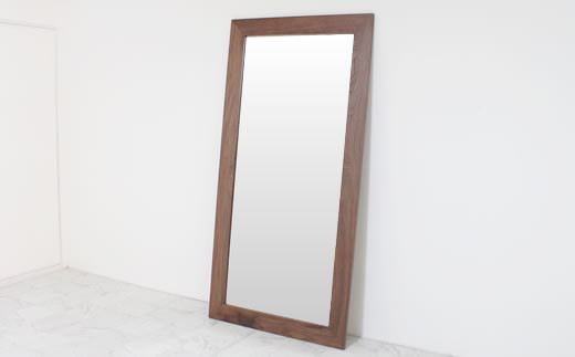 鏡 姿見鏡 全身鏡 木製家具 【ウォールナット 姿見 Full length mirror 890】 愛媛県西条市 近藤工芸 ミラー インテリア 家具 シンプル