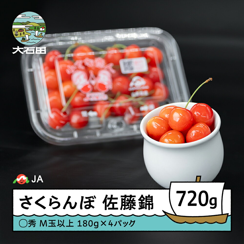 【ふるさと納税】【先行予約】 さくらんぼ 佐藤錦 ◯秀 M玉以上 180g×4パック 計720g フードパック 2027年産 令和9年産 ja-snpmx8