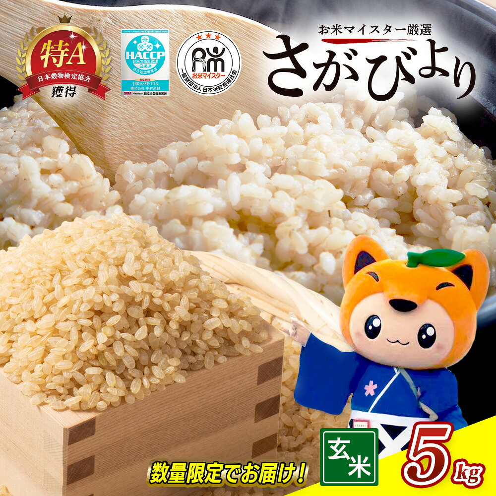 【ふるさと納税】新米 令和7年産 佐賀県産 さがびより 5kg 玄米 |お米マイスターセレクト| ふるさと納税 米 お米 新米 国産 佐賀県 鹿島市 ふるさと 大自然 安全 安心 リピーター 満足 美味しい オススメ 最高評価 人気 送料無料 C-175