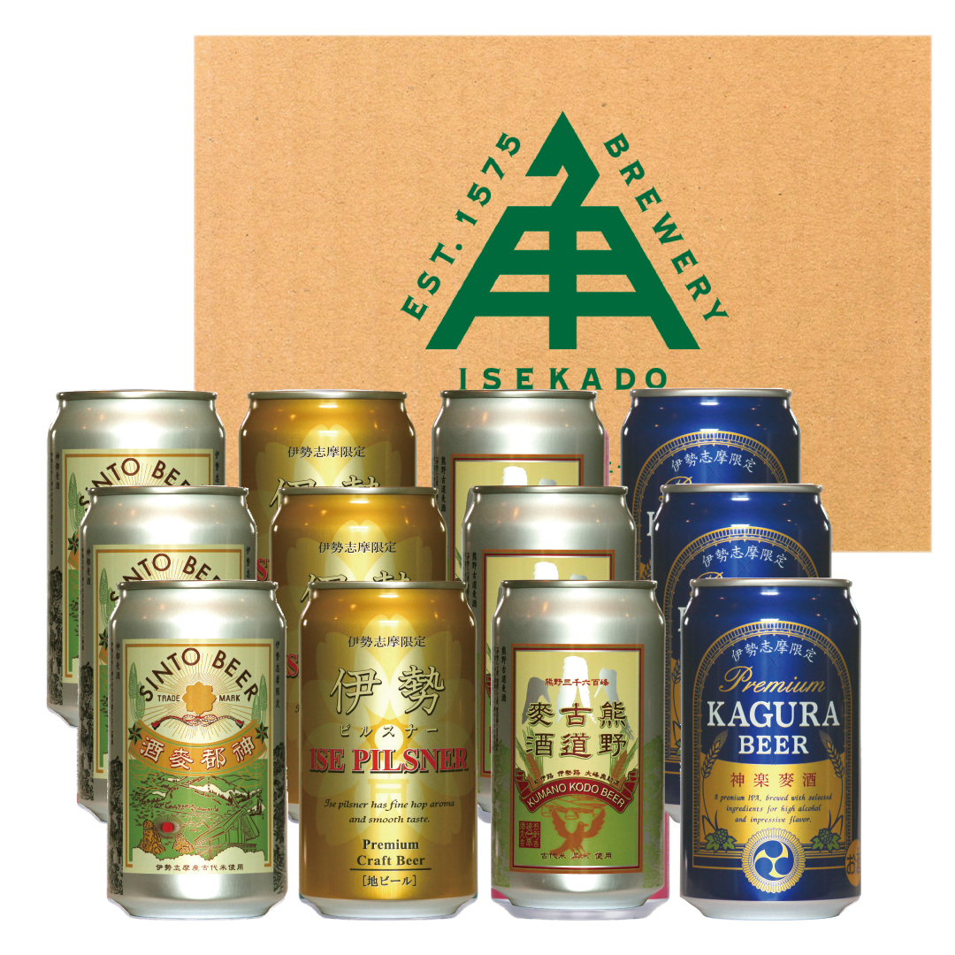 1790　伊勢路シリーズ 4種12缶セット　伊勢路シリーズ 4種12缶セット 伊勢角屋麦酒 伊勢角 ISEKADO セット １２ 缶 お土産 ビール お酒 クラフトビール 三重県 伊勢 伊勢路 ペールエール IPA お中元 ギフト 贈り物 晩酌 地ビール 飲み比べ
