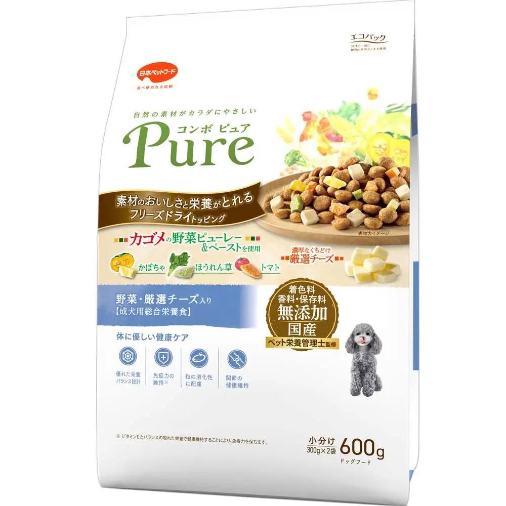 ドッグフード コンボ ピュア 野菜・厳選チーズ ドッグフード【600g×12袋】