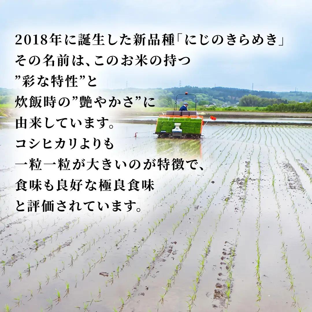 にじのきらめき 精米 5kg 令和7年産 スピード出荷 最短3～7営業日出荷 精米 米 コメ こめ 単一米 限定 国産 美味しい お米 おこめ おコメ 茨城県 城里町産 (AX013)