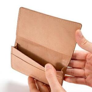 栃木レザー使用｜約30枚収納 本革名刺入れ｜Card holder 01｜レッド｜minca（全7色）