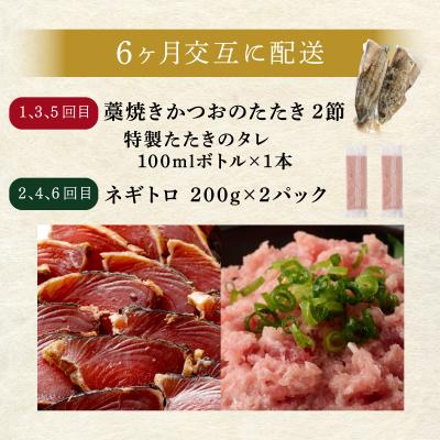 ふるさと納税 室戸市 【交互定期便 / 6ヶ月連続】 土佐流藁焼きかつおのたたき2節と高豊丸ネギトロ400g |  | 03