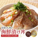 【ふるさと納税】【全12回定期便】五島 海鮮漬け丼 3種6点セット 五島市/五島くんせい工房 [PDD020] 食べ比べ 食べくらべ バラエティ 贅沢 取り寄せ お取り寄せ 海鮮丼 丼もの 海鮮 魚 お茶漬け 簡単調理 簡単 調理