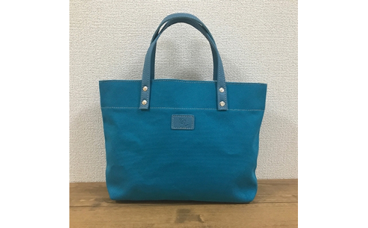 帆布 トート バッグ レディース メンズ 革 本革 日本製 ハンプ トートバッグ ターコイズブルー 青 ブルー 手作り ハンド バッグ 鞄 カバン レザー ポケット シンプル おしゃれ ギフト プレゼント 贈答 記念日 お祝い 送料無料 ふるさと納税 メディア 千葉県 旭市 髙野縫製 ぬいざえもん ths037