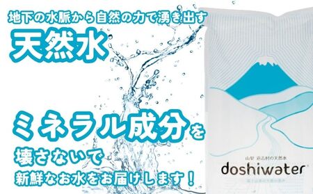 【定期便】道志村の天然水　doshiwater (2ℓ×6袋×2箱)初回のみ専用ウォーターケース付【5回定期】｜天然水