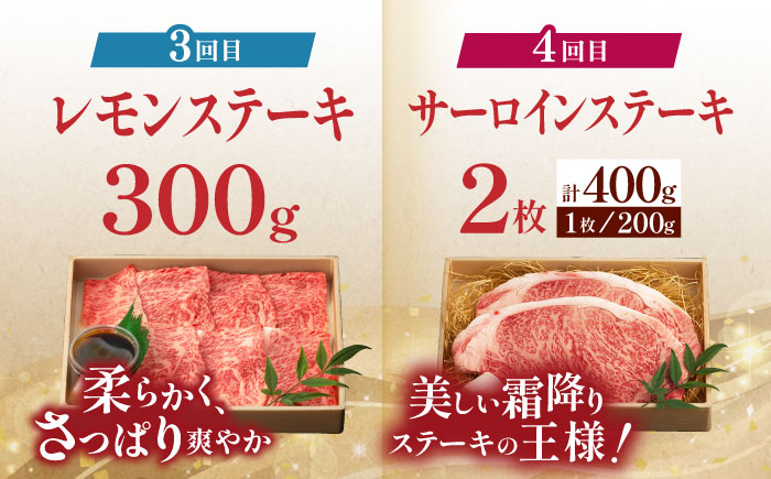 【全6回定期便】60年以上愛される老舗「野中精肉店」よりお届け！目利きの店主厳選 長崎和牛ご褒美定期便【野中精肉店】 [VF98]