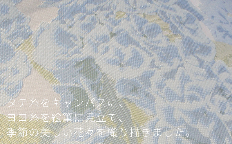 【槙田商店】晴雨兼用長傘　絵おり　紫陽花　ベージュ  日傘 UV プレゼント 化粧箱 ギフト 老舗