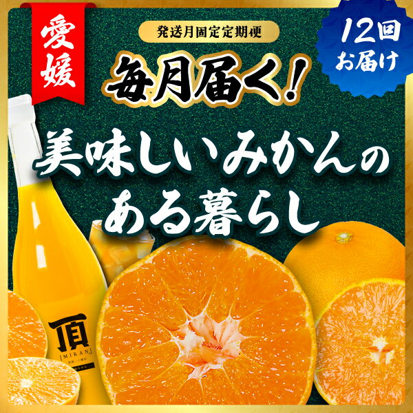 【ふるさと納税】【発送月固定定期便】みかんのある暮らし全12回【H31-33】_ 蜜柑 ミカン 柑橘類 柑橘 フルーツ 果物 くだもの 人気 美味しい 愛媛県 八幡浜市 ふるさと 【配送不可地域：離島】【4000707】 YWTAC022