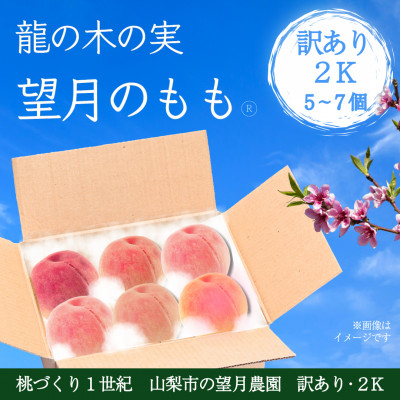 
訳あり桃・2K(5~7個)　　　　　　　「龍の木の実 望月のもも」【1495639】

