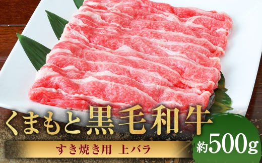 くまもと黒毛和牛 すき焼き用 上バラ 約500g 黒毛和牛 和牛 牛肉 牛 肉 にく ニク お肉 すき焼き バラ 黒毛和牛 和牛 牛肉 牛 肉 にく ニク お肉 すき焼き バラ