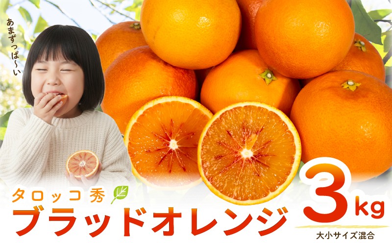 
                  【 みかん 】 秀 ブラッドオレンジ タロッコ オレンジ 3㎏ みかん 蜜柑 フルーツ 果物 みかん くだもの 柑橘 旬 果実 甘味 酸味 甘い mikan 産地直送 農家直送 数量限定 国産 ご当地 お返し ミカン 贈り物 人気 贈答用 土産 手土産 みかん / 高知県安芸市 / アカメの国農園 [AA011]
                