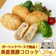 美星黒豚コロッケ20個入り(手作り、真空冷凍)【美星満天豚使用】