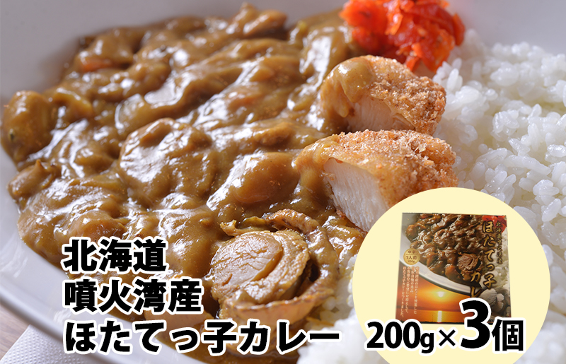 【CF2】 北海道 噴火湾産 ほたてっ子カレー200g×3個 レトルト 中辛