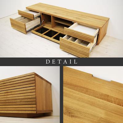 ふるさと納税 大川市 【大川家具】無垢材　テレビボード　ハイタイプ　風雅type2　ローボードWO　幅1800【設置付き】 |  | 02