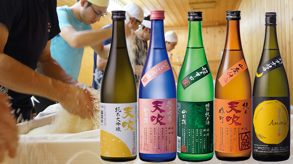 CN031_みやき町の地酒「天吹」造り方色々５品飲み比べ　/みやき町