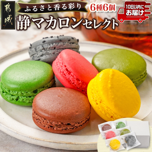 静マカロン ふるさと香る彩りセレクト 6種6個入≪みやこんじょ特急便≫_LE-C206-Q