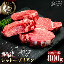 【ふるさと納税】【希少部位！】博多和牛 シャトーブリアン800g（200g×4）＜肉のくまもと屋＞ 那珂川市 牛肉 肉 黒毛和牛 ブランド牛 国産 BBQ バーベキュー A5ランク ステーキ 和牛 赤身 九州産 [GBI054] 72000 72000円