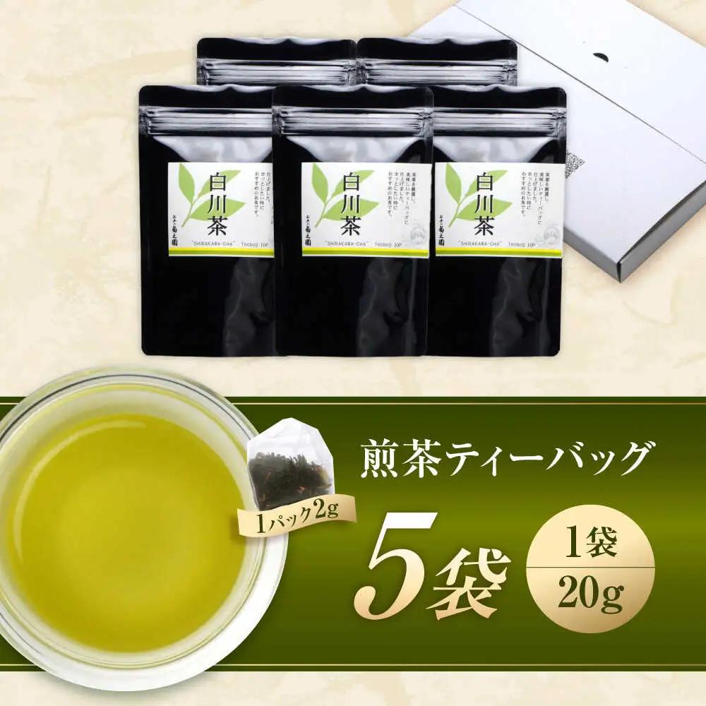 煎茶 ティーバッグ 5袋 / 菊之園[AWAG004]煎茶