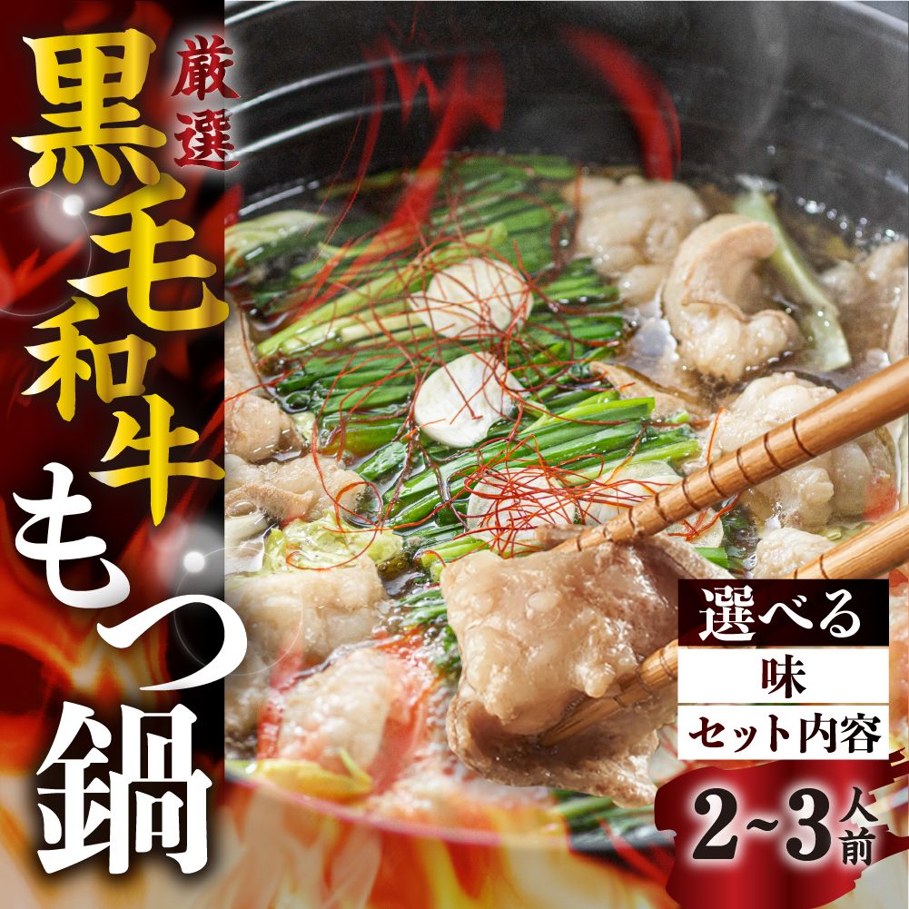 【ふるさと納税】 厳選黒毛和牛もつ使用 　飛騨産 黒毛和牛 もつ鍋 〆付 セット 選べるスープ / セット内容 2-3人前 鍋の素 牛肉 肉 鍋 なべ モツ もつ 選べる セット ラーメン らーめん 麺 国産牛 和牛 冷凍 飛騨市 [Q1730] 7000円 10000円 7千円 1万円
